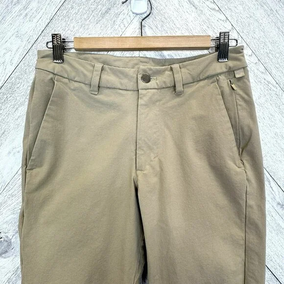Lululemon Commission Pant Slim ABC Mens Size 28 Tofino Sand Khaki 31" Inseam - Picture 2 of 6